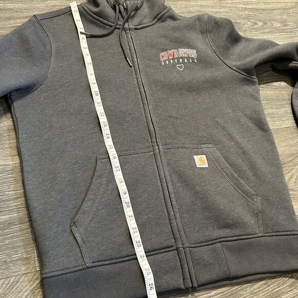 Carhartt Clarksburg Full Zip Hoodie Medium Gray Fleece 102788 Workwear Outdoor - Picture 10 of 12